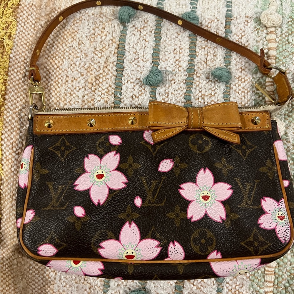 Vintage Louis Vuitton x Takashi Murakami Monogram Blossom Pochette
